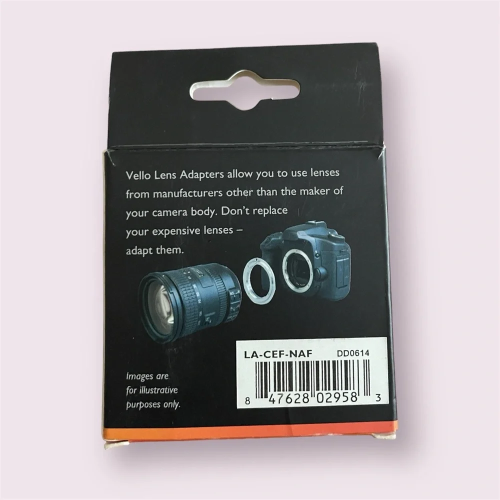 Vello Lens Mount Adapter LA-CEF-NAF Nikon F Mount Lens to Canon E05 Body